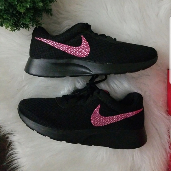 Nike Shoes - 💗New Black and Pink Bling Nike Tanjun💗